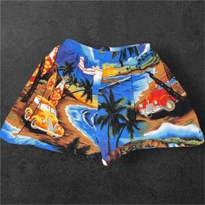Vintage Hawaiian Scenic AOP Shorts Size 2 Made in Hawaii